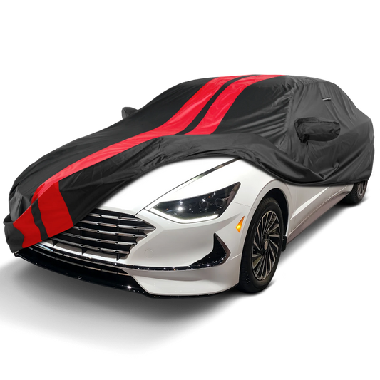 2011-2024 Hyundai Sonata TitanGuard Car Cover-Black and Red