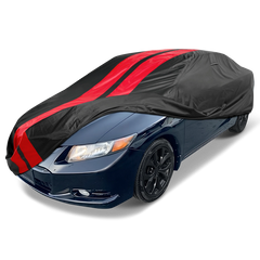 2012-2014 Honda Civic Hybrid TitanGuard Car Cover-Black and Red