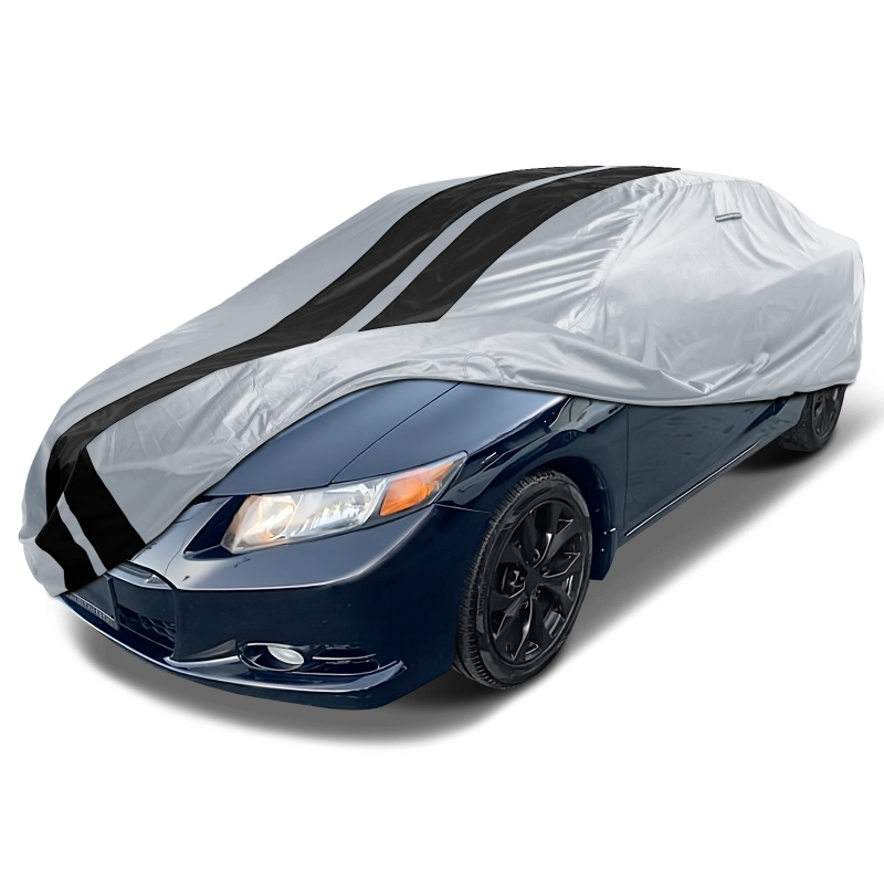 2012-2014 Honda Civic Hybrid TitanGuard Car Cover-Gray and Black