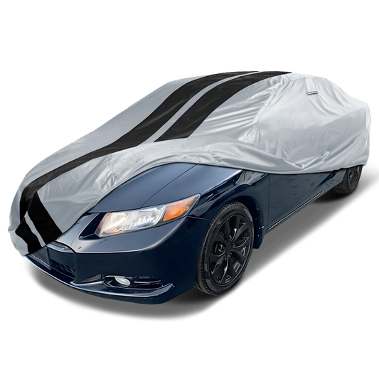 2012-2014 Honda Civic Hybrid TitanGuard Car Cover-Gray and Black