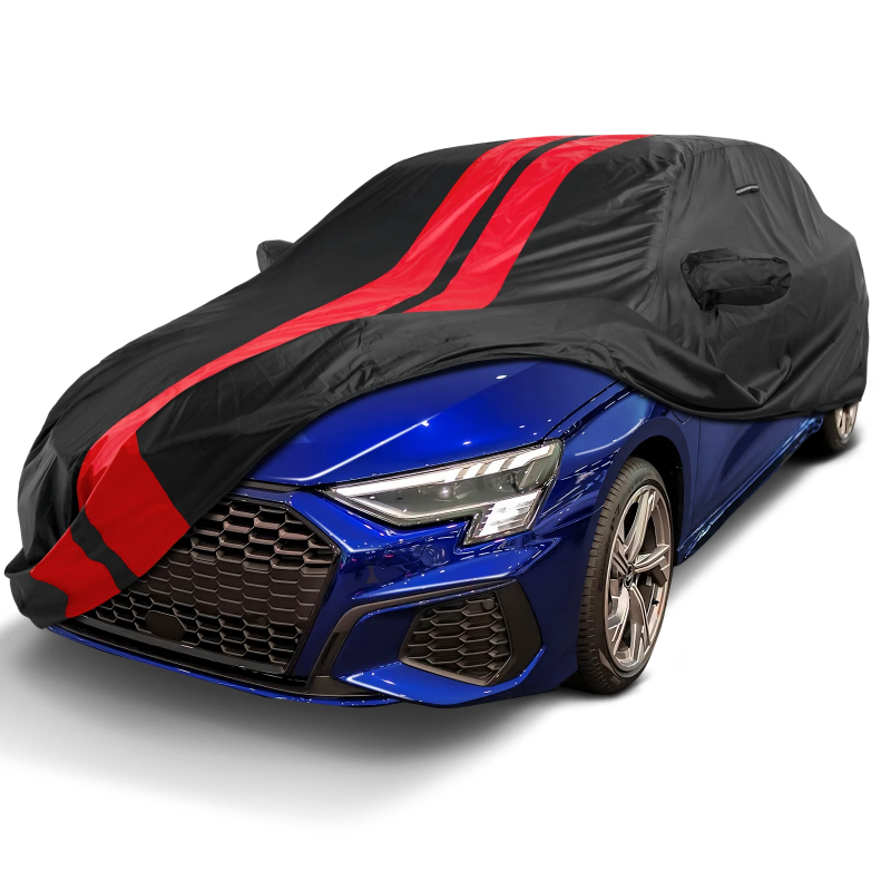 2014-2024 Audi A3 TitanGuard Car Cover-Black and Red