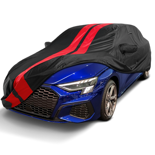 2014-2024 Audi A3 TitanGuard Car Cover-Black and Red