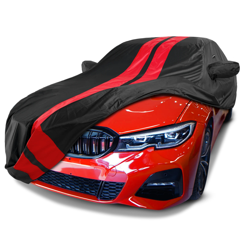 2015-2024 BMW M3 TitanGuard Car Cover-Black and Red