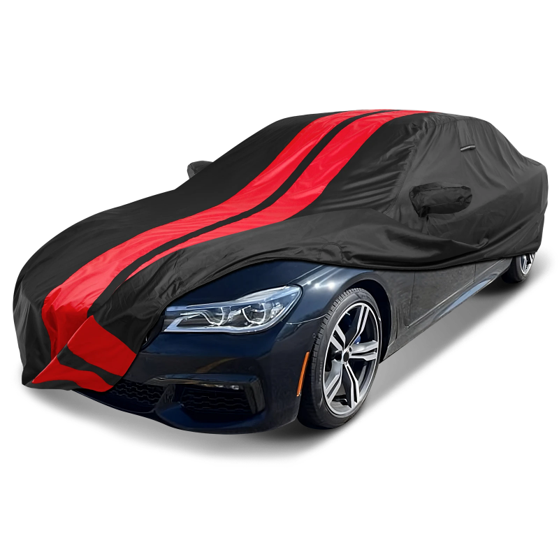 2016-2022 BMW 7-Series TitanGuard Car Cover-Black and Red