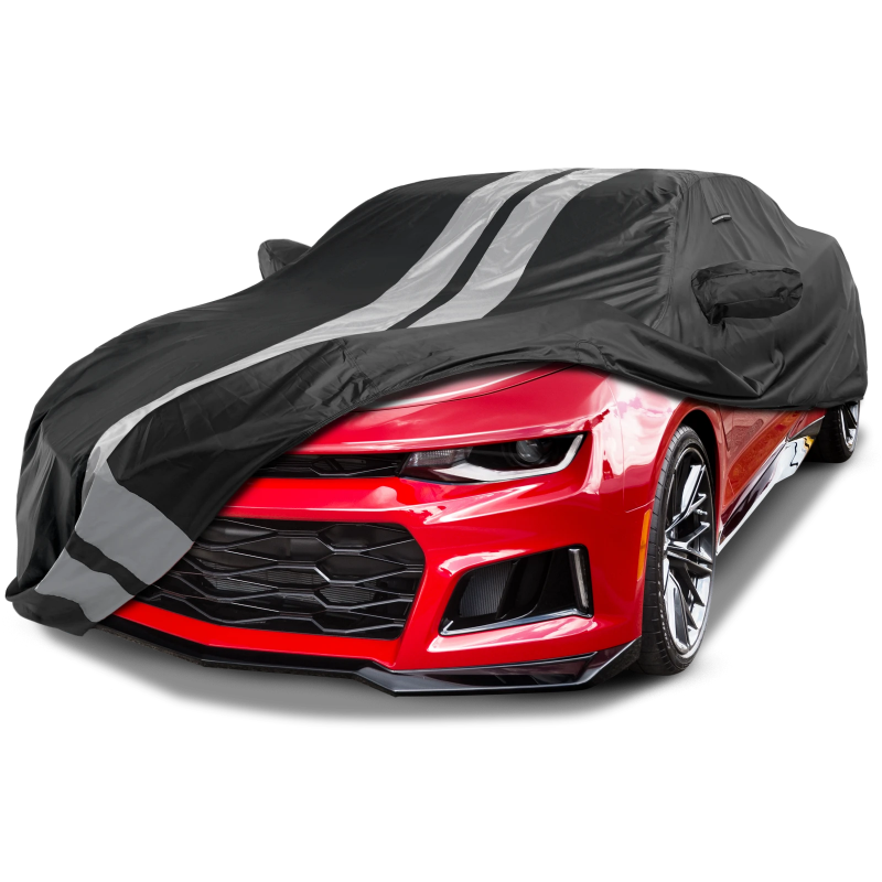 2012-2024 Chevrolet Camaro ZL1 with High Wing Spoiler TitanGuard Car Cover-Black and Gray