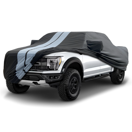 2017-2024 Ford F-150 Raptor SuperCrew Cab 5.5 ft. Short Bed TitanGuard Truck Cover-STR-Black and Gray