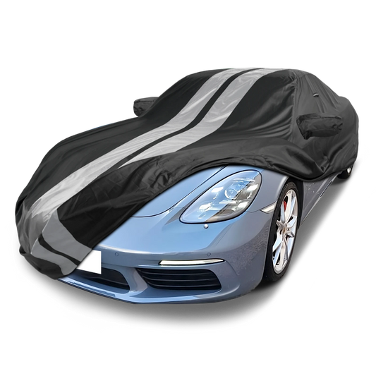 2017-2024 Porsche 718 Cayman TitanGuard Car Cover-Black and Gray