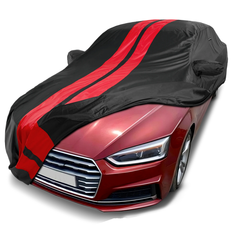 2018-2024 Audi A5 Coupe TitanGuard Car Cover-Black and Red