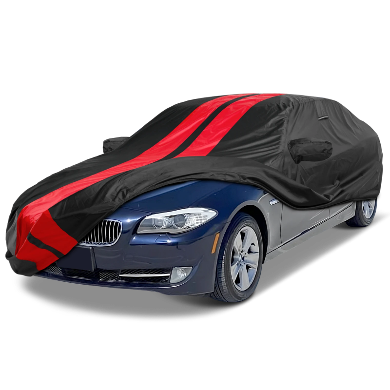 2018-2024 BMW 5-Series Sedan TitanGuard Car Cover-Black and Red