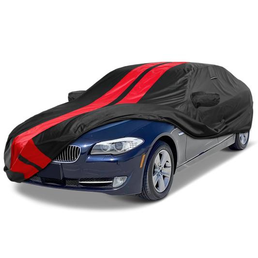 2018-2024 BMW 5-Series Sedan TitanGuard Car Cover-Black and Red