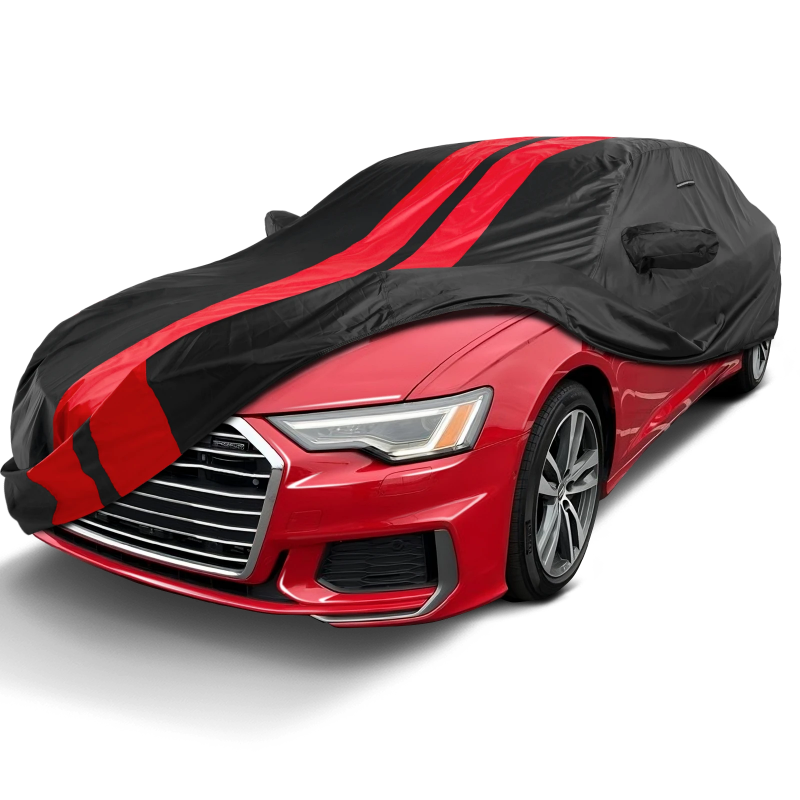 2019-2024 Audi A6 Sedan TitanGuard Car Cover-Black and Red