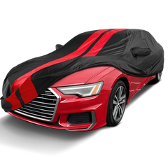 2019-2024 Audi A6 Sedan TitanGuard Car Cover-Black and Red