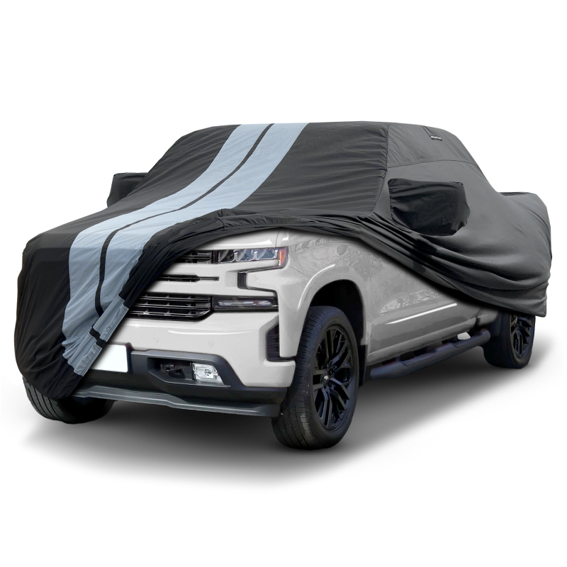 2019-2024 Chevrolet Silverado 1500 Regular Cab 8.1 ft. Long Bed TitanGuard Truck Cover-STR-Black and Gray