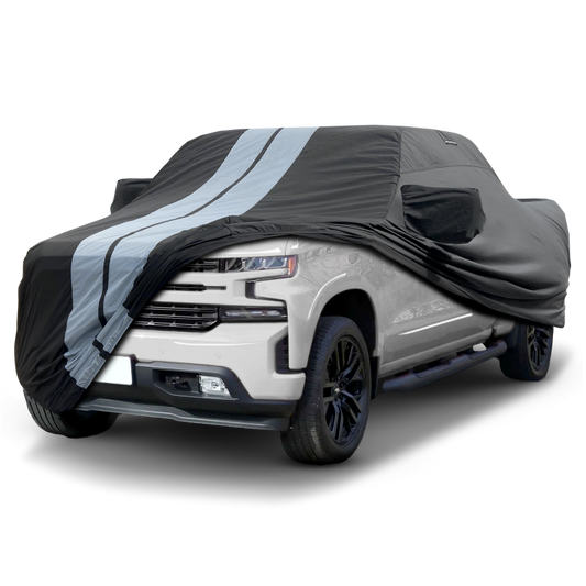 2019-2024 Chevrolet Silverado 1500 Regular Cab 8.1 ft. Long Bed TitanGuard Truck Cover-STR-Black and Gray