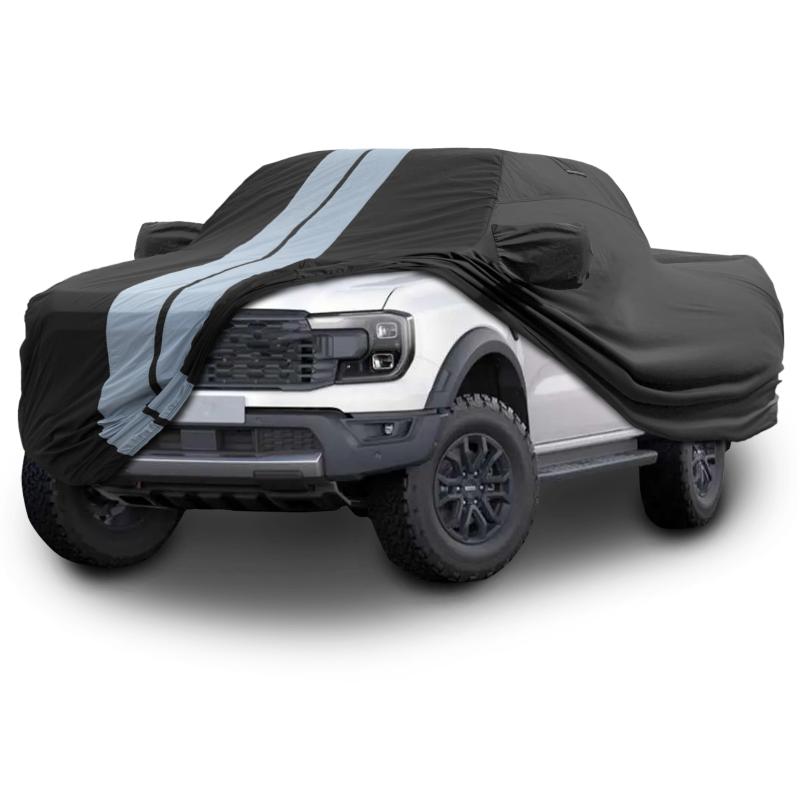 2019-2024 Ford Ranger Raptor Single Cab 5.0 ft. Short Bed TitanGuard Truck Cover-STR-Black and Gray