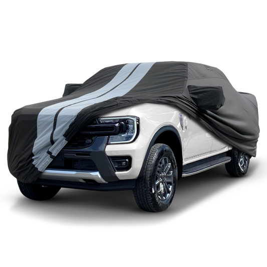 2019-2024 Ford Ranger SuperCrew Cab 5.0 ft. Short Bed TitanGuard Truck Cover-STR-Black and Gray