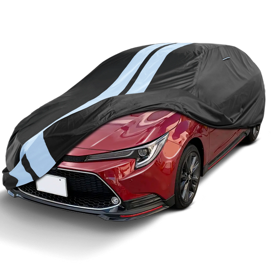 2019-2024 Toyota Corolla Hatchback TitanGuard Car Cover-Black and Gray