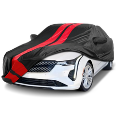 2020-2024 Cadillac CT4 TitanGuard Car Cover-Black and Red