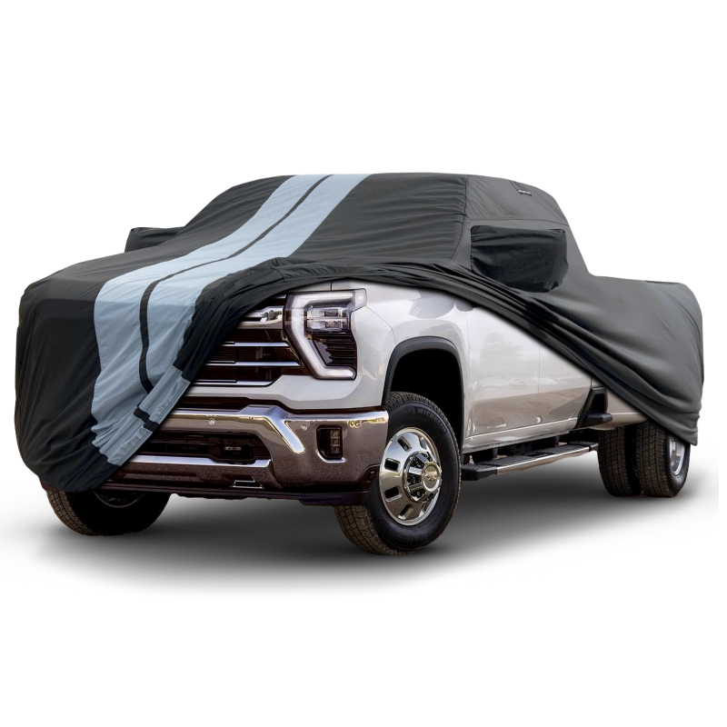 2020-2024 Chevrolet Silverado 3500HD Double Cab 8.2 ft. Long Bed TitanGuard Truck Cover-STR-Black and Gray