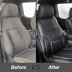 1994-2002 Dodge Ram 3500 Regular Cab Premium Comfort Leather Front Seat Covers Black