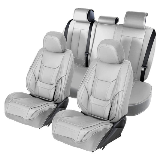 2011-2016 Ford F-250 Super Duty Super Cab Premium Comfort Leather Full Seat Covers Gray