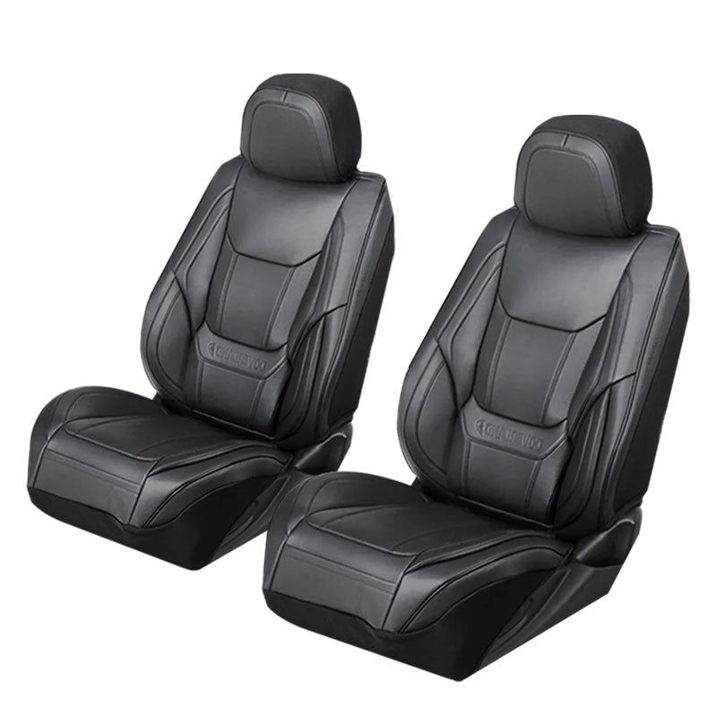 2014-2023 Bentley Flying Spur Premium Comfort Fundas de asiento delantero de cuero negro